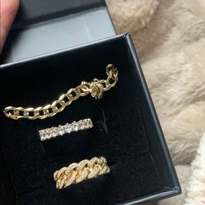 Gold statement rings